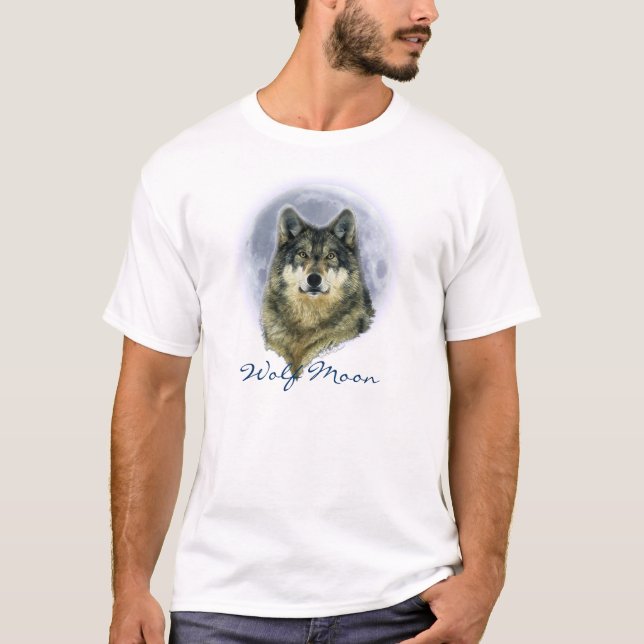 T-SHIRT LOUP ET LUNE (Devant)