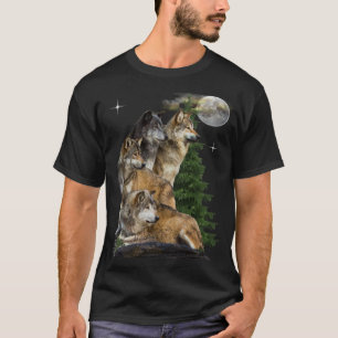 T-shirt Loup et lune