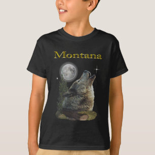 T-shirt loup et lune