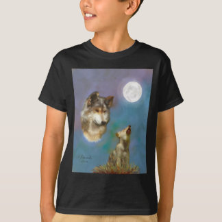 T-shirt loup-et-petit animal