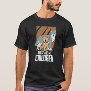 T-shirt Loup Et Un Chat Animal Sauvage Loups Ce Sont Mes