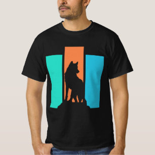 T-shirt Loup Extérieur Nature Silhouette