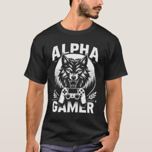 T-shirt Loup Gamer Alpha - Jeu Dominant