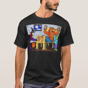 T-shirt Loup-garou chatouilleux de Halloween