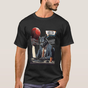 T-shirt Loup-garou d'entreprise, affaires le jour, bête la