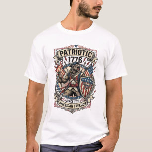 T-shirt Loup-garou patriotique Patriote Horreur Monstre Pa