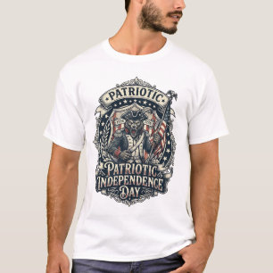 T-shirt Loup-garou patriotique Patriote Horreur Monstre Pa