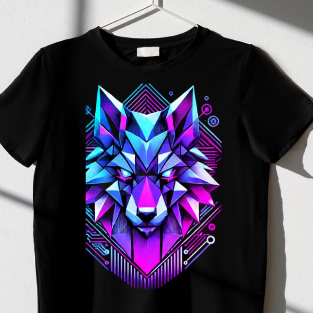 T-shirt loup géométrique (Créateur téléchargé)