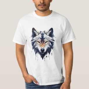 T-shirt loup gris cool