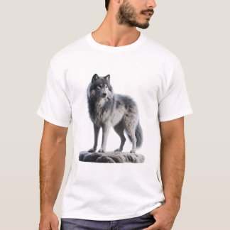 T-shirt "Loup gris majestueux - Symbole de force et de lib