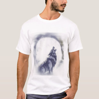 T-shirt Loup hurlant au clair de lune