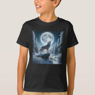 T-shirt Loup hurlant en hiver