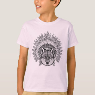 T-shirt Loup inspiré dans le capot fait varier le pas de
