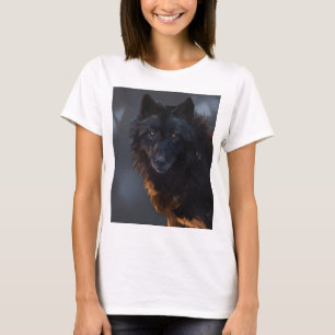 T-shirt Loup noir