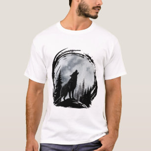 T-shirt Loup noir