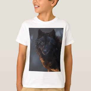 T-shirt Loup noir