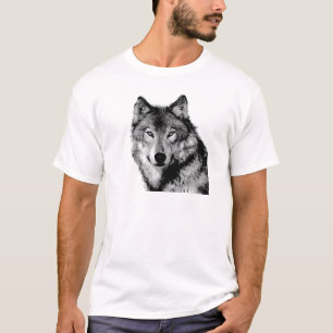 T-shirt Loup noir et blanc