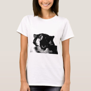 T-shirt Loup noir et blanc