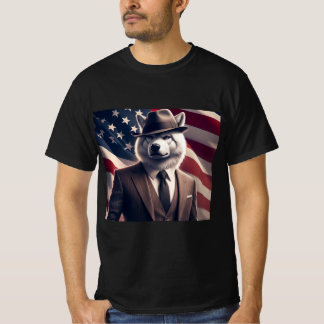 T-shirt Loup Patriotique