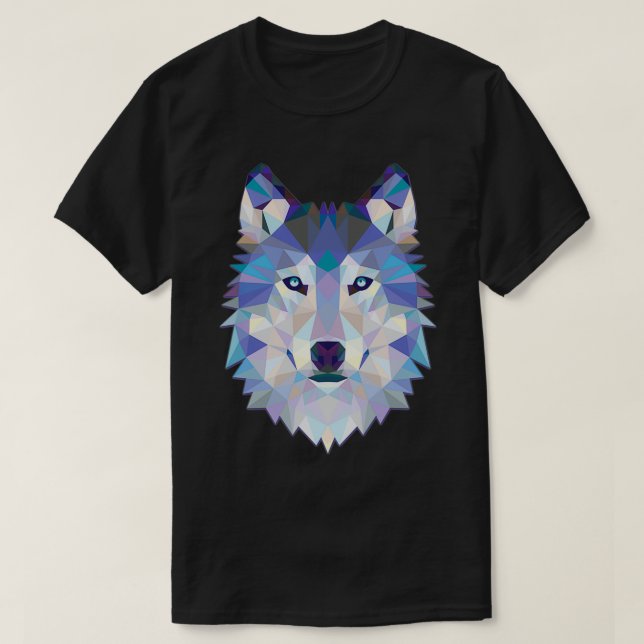 T-shirt Loup polygonal  (Design devant)