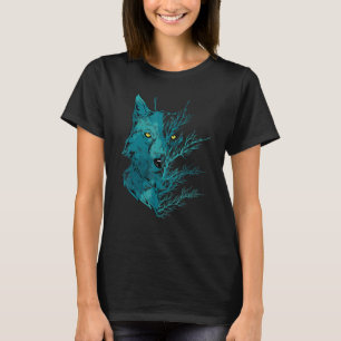 T-shirt Loup prédateur Forêt Animal Clair de lune Loup