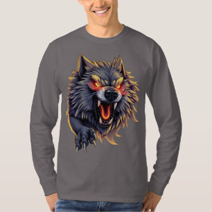 T-shirt Loup rugissant - Fierce Attitude Design graphique
