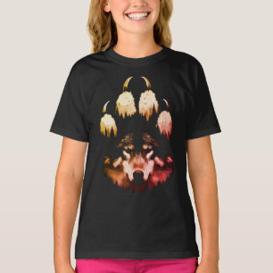 T-shirt Loup solitaire. Âme sauvage