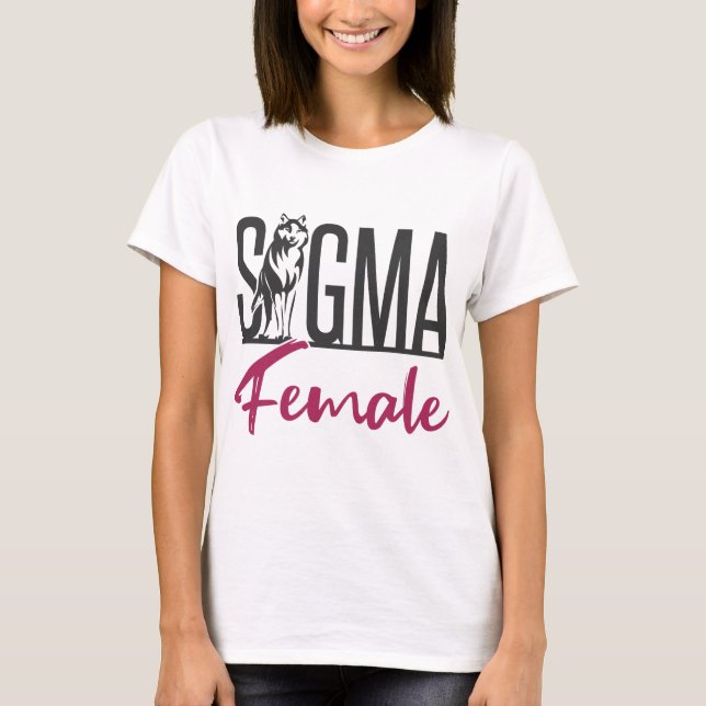 T-shirt Loup solitaire féminin de Sigma (Devant)