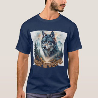 T-shirt Loup solitaire sur les sommets