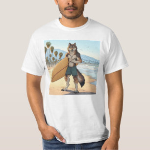 T-shirt Loup surfeur