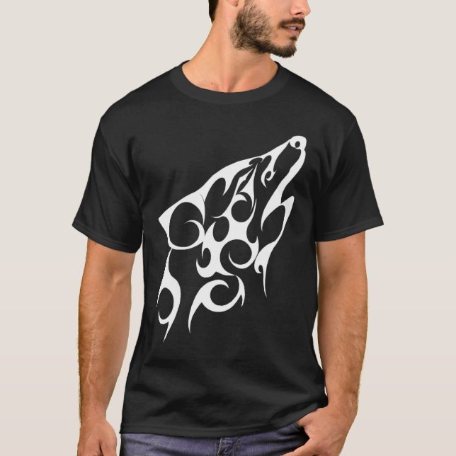 T-shirt Loup tribal (Devant)