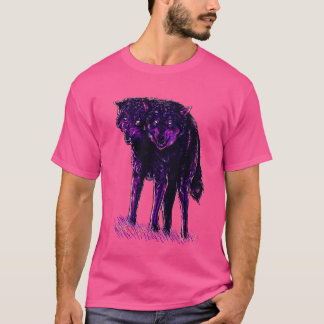 T-shirt loups 2head