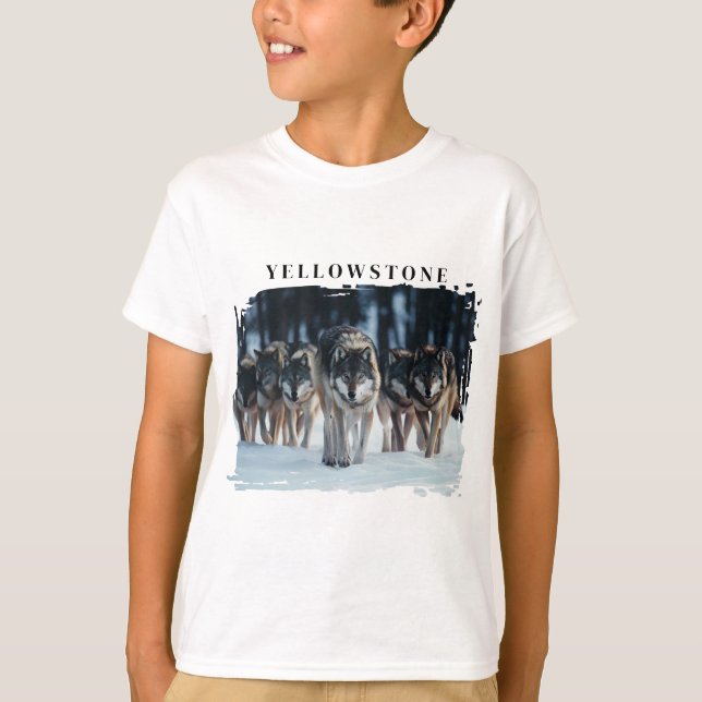 T-shirt Loups de Yellowstone Enfants (Devant)