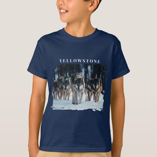 T-shirt Loups de Yellowstone Enfants (Devant)