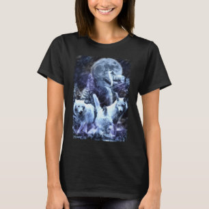 T-shirt Loups hurleurs animaux de forêt d'hiver Wolf