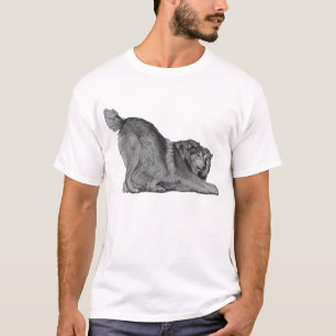 T-shirt loups jouant à la faune noire et blanche