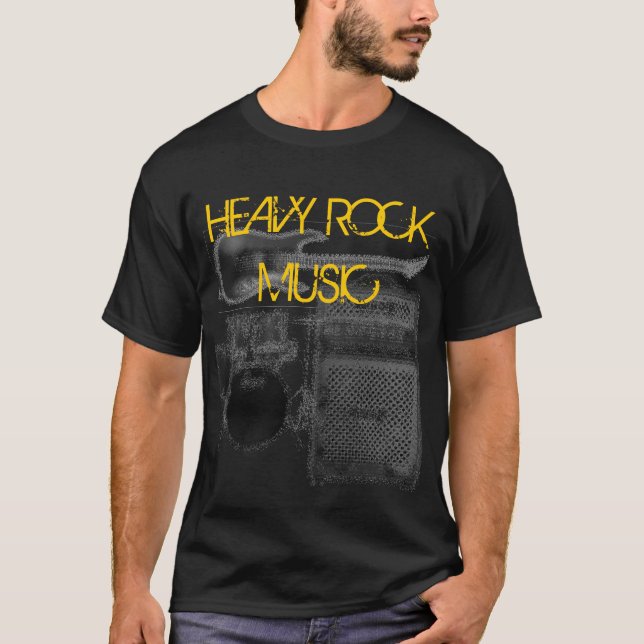 T-shirt lourd de musique rock (Devant)