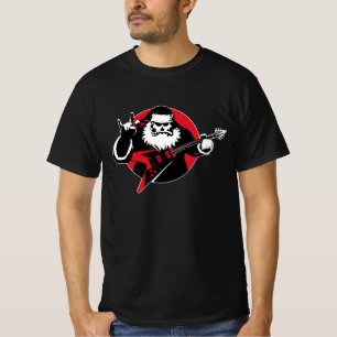 T-shirt Lourd métal Santa Claus Jouer de la guitare
