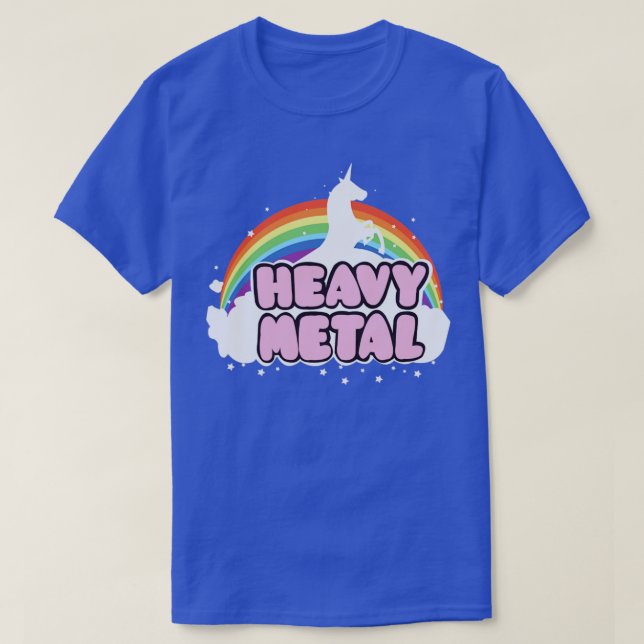 T-shirt Lourd Metal Unicorn Music Ella Lopez Cadeau (Design devant)