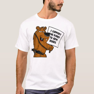 T-shirt L'ours arme l'ours gris