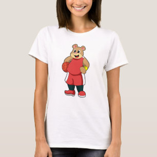 T-shirt L'ours dans les sports de basket-ball