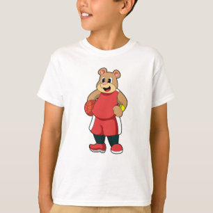 T-shirt L'ours dans les sports de basket-ball