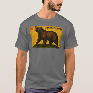 T-shirt L'ours ne nous trompe pas Drapeau Gadsden Californ