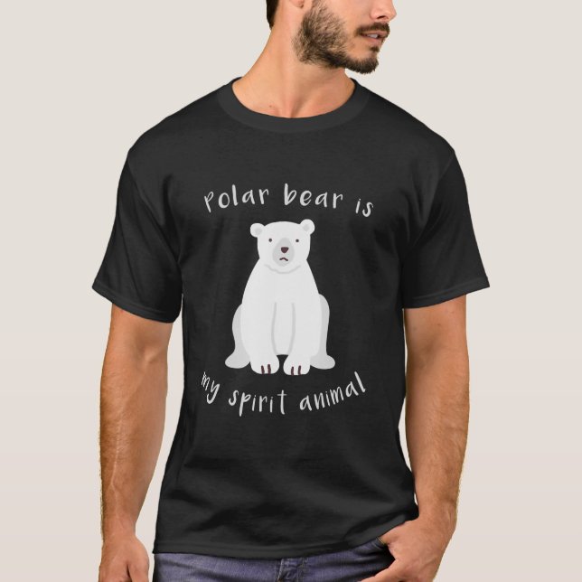 T-shirt L'ours polaire est mon animal d'esprit (Devant)