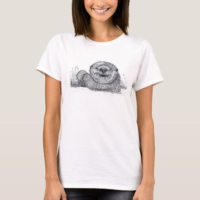 T-shirt Loutre de détente (Devant)