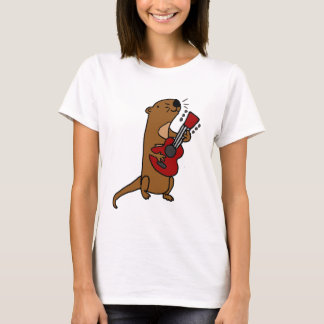 T-shirt Loutre de mer drôle jouant la guitare