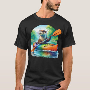 T-shirt Loutre de rivière en kayak Canoë
