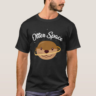 T-shirt Loutre Espace Géant Loutre Planète Poisson Loutre