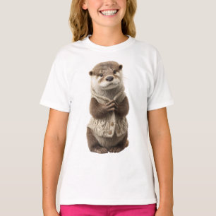 T-shirt Loutre gentleman en pull à tricot torsadé Enfants