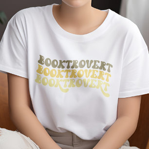 T-shirt Louveur de livres multicolores Yellow Retro